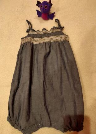 Песочник, платье доя девочки,12-18мес5 фото