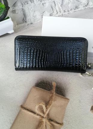 Жіночий шкіряний гаманець на замку3 фото