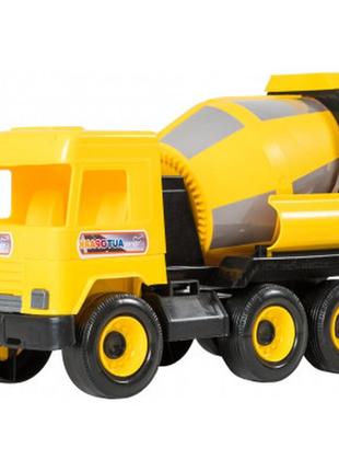 Спецтехника tigres авто "middle truck" бетоносмеситель (желтый) в коробке (39493)