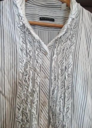 Блуза рубашка в полоску стильная бренд sisley оригинал3 фото