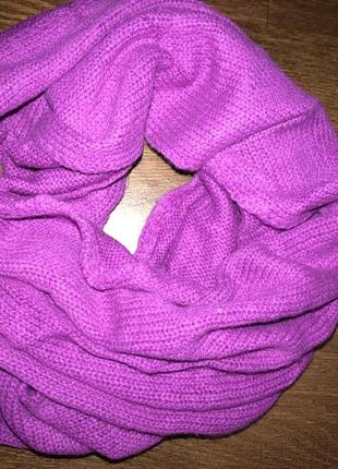 Яскравий кашеміровий шарф снуд від madeleine!1 фото