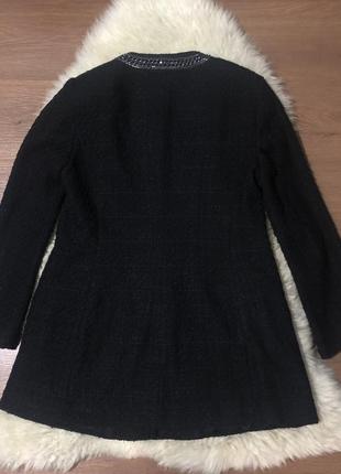 Шикарный твидовый пиджак жакет пальто бренда zara8 фото