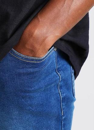 Мужские&nbsp; эластичные синие джинсы boohoo3 фото