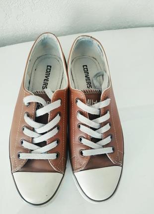 Женские кеды converse, натуральная кожа3 фото