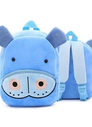 Дитячий рюкзак плюшевий бегемот