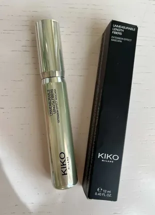 Туш для надзвичайно довгих вій kiko milano unmeasurable length fibers2 фото