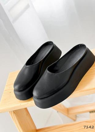 Мюли женские rima черные, натуральная кожа