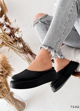 Мюли женские rima черные, натуральная кожа