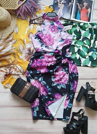 Приталене квіткове літнє плаття міді з піонами