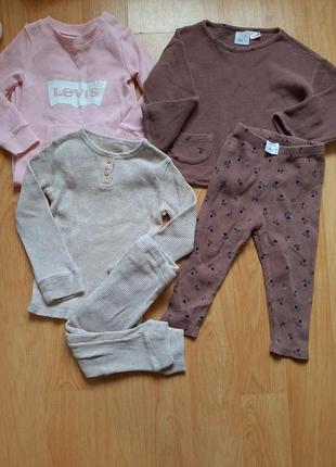 Костюм вафельный zara, h&m levis