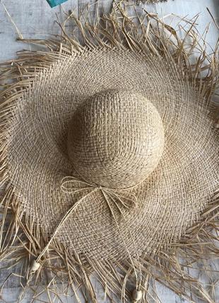 Соломенная шляпа с длинной бахромой1 фото
