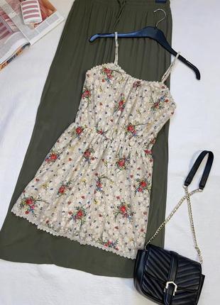 Платье сарафан из кружева в цветочный принт размер хоролл-s6 фото