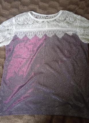 Нарядна майка з кружевом