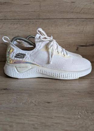 Женские белые кроссовки б/у скечерс skechers solare fuse-gravity experience 39 р 25 см