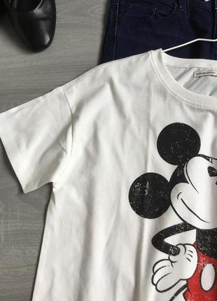 Стильная хлопковая футболка с микки маус серия disney3 фото