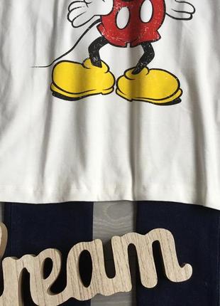 Стильная хлопковая футболка с микки маус серия disney6 фото