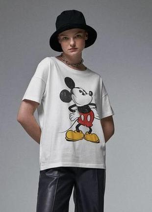 Стильная хлопковая футболка с микки маус серия disney8 фото