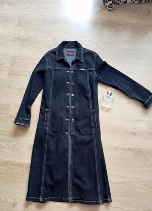 Плащ джинсовый с м