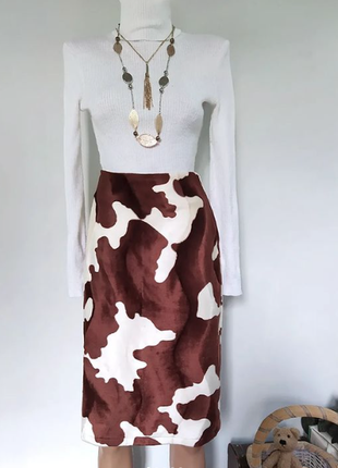 Стильная юбка из искусственного короткого меха1 фото