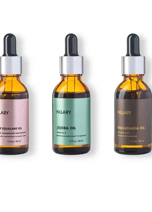 Набор натуральных масел для лица и волос natural oil trio1 фото