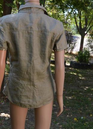 Льняная рубашка женская фирмы том тейлор.2 фото