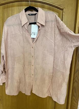 Нова тонька вільна блуза сорочка оверсайз 52-54 р zara