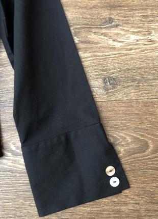 Черная рубашка с декоративными пуговицами, италия, р.464 фото