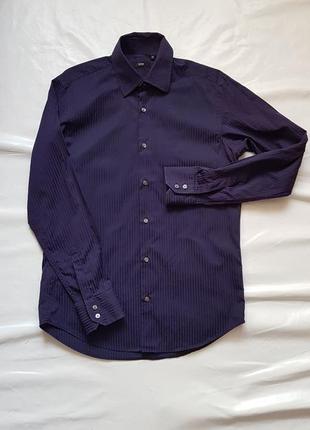 Мужская фиолетовая рубашка hugo boss5 фото
