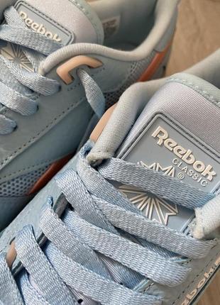 Кросівки чоловічі reebok cl leather blue3 фото