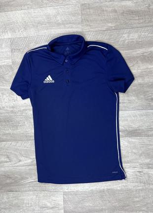 Adidas polo climalite футболка s размер синяя спортивная