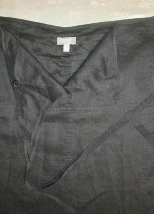 Черная юбка из 100% рами (как лён) stefanel италия4 фото