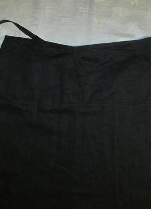 Черная юбка из 100% рами (как лён) stefanel италия8 фото