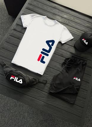 4в1 летний мужской спортивный трикотажный костюм fila1 фото