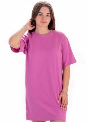 Стильное однотонное платье футболка оверсайз, платье футболка подростковое5 фото