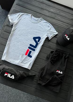 4в1 летний мужской спортивный трикотажный костюм fila1 фото