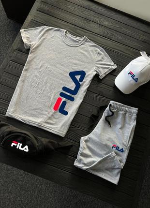 4в1 летний мужской спортивный трикотажный костюм fila1 фото