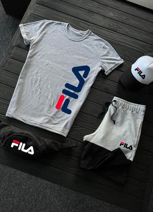 4в1 летний мужской спортивный трикотажный костюм fila