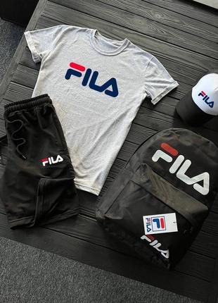 4в1 летний мужской спортивный трикотажный костюм fila1 фото