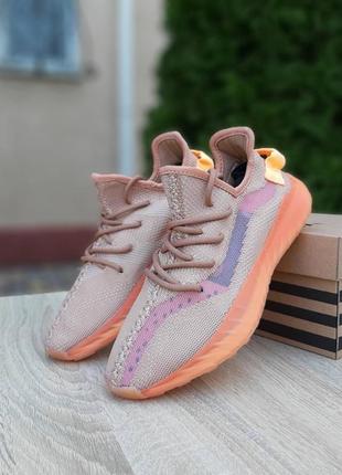 Кросівки adidas yeezy boost 350 brown grey orange1 фото