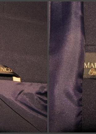 Двобортна модель приталеного крою темно синього кольору натуральне пальто від m & s8 фото