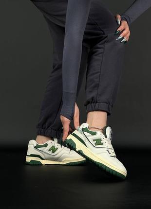 👟женские кроссовки new balance 550 green white summer