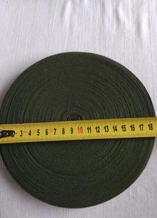 Кіперна тасьма стрічка хб 20мм хакі 50м олива лента для пошива киперная хб3 фото