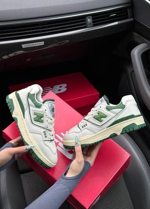 🔥женские кроссовки new balance 550 green white summer