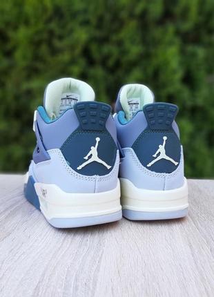 Кроссовки nike air jordan 4 retro grey green5 фото