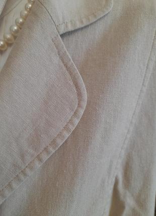 Лен вискоза отечественный жауэт с вышивкой большой размер легкое лето весна льняной пиджак летучий жакет болой размер бежевый10 фото
