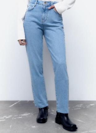 Zara джинси прямого крою мом6 фото
