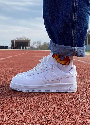 Женские кроссовки nike air force 1 classic white premium