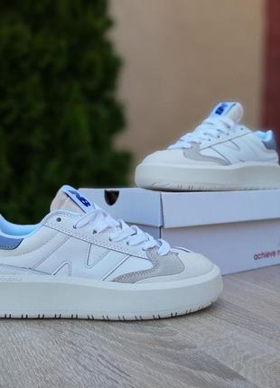 Кроссовки new balance ct302 white blue beige6 фото