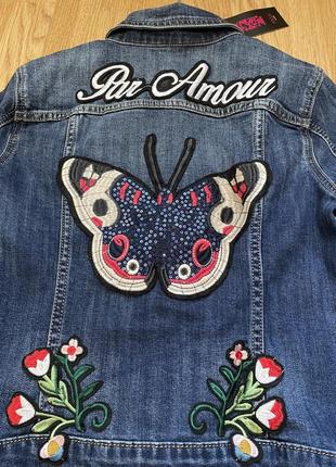 Куртка джинсова купити missi london метелик бавовна нова s/m3 фото