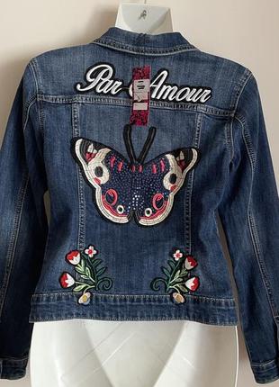 Куртка джинсова купити missi london метелик бавовна нова s/m4 фото